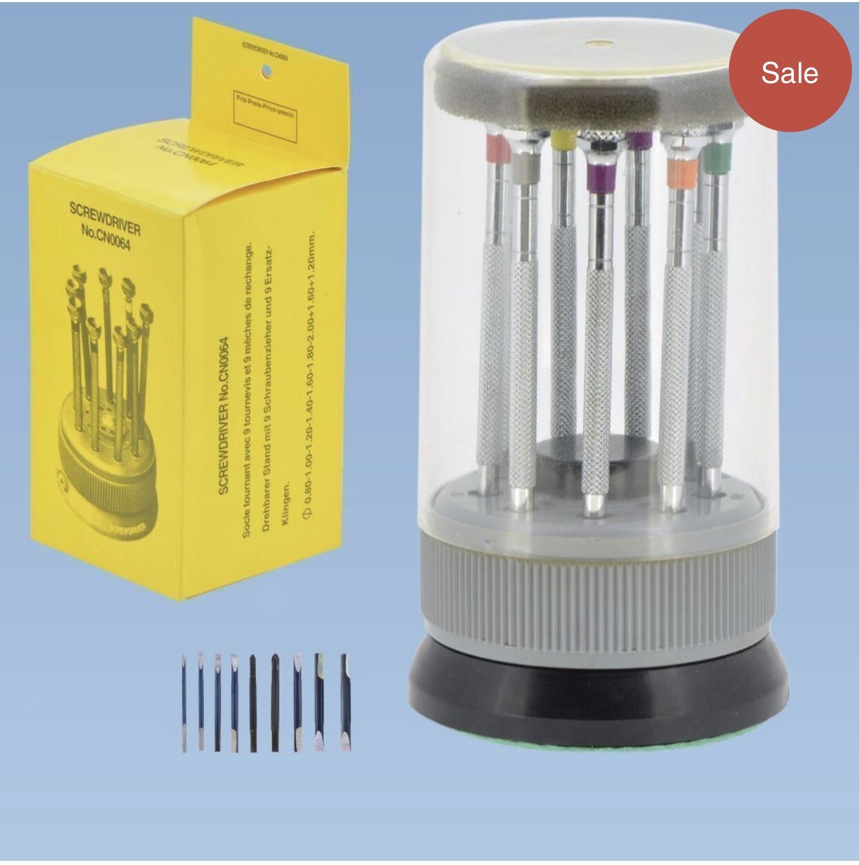 9 Pcs slotted screwdriver for RLX Rolex steel band screwtube parts tools