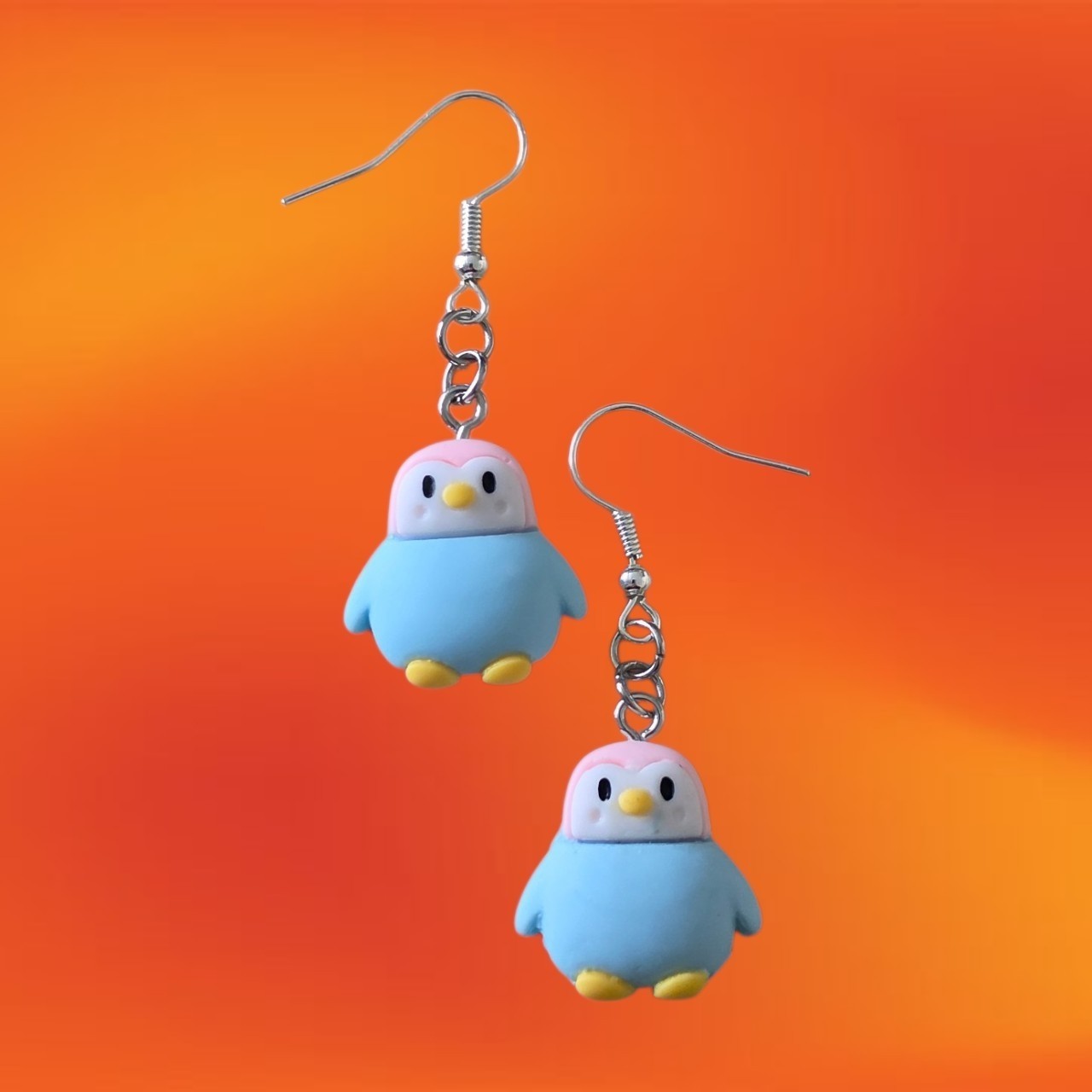 NEW Handmade Penguin Stainless Steel Earrings Cute Unique Sea Animal 1 Pair AU