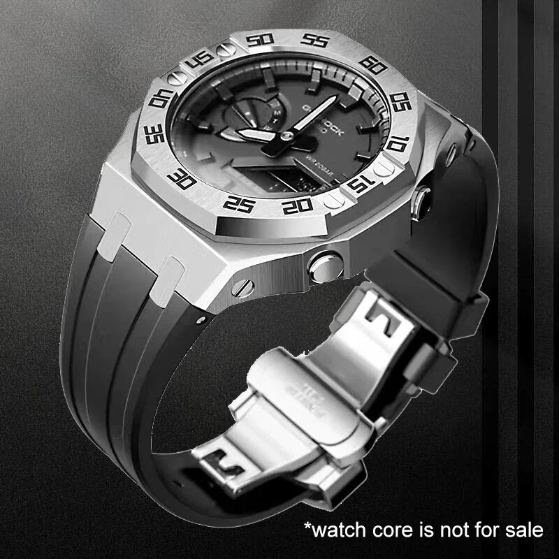 Dial Bezel Mod Kit Steel Case Strap for G-Shock GA-2100/2110 Refit Cover AP Band
