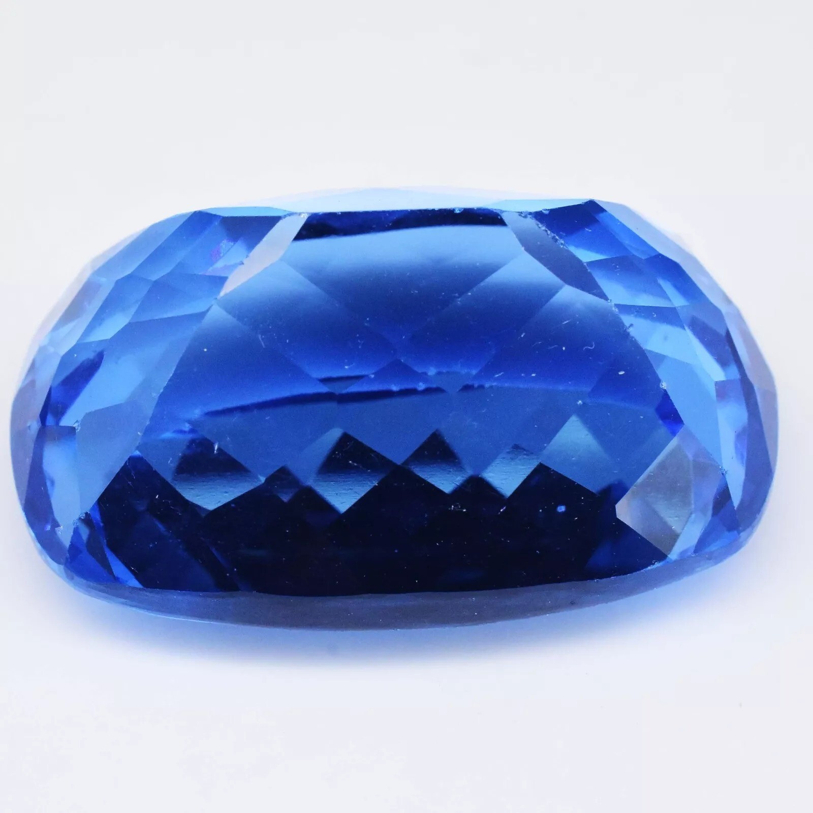 Awesome Blue Zircon 105+ Ct Cushion Cut Natural EGL Certified Cambodian Gemstone