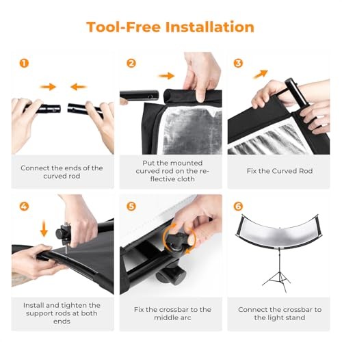 U-Shape Reflector Curved Reflector 180x60cm with 4-in-1 70.8*23.6inch