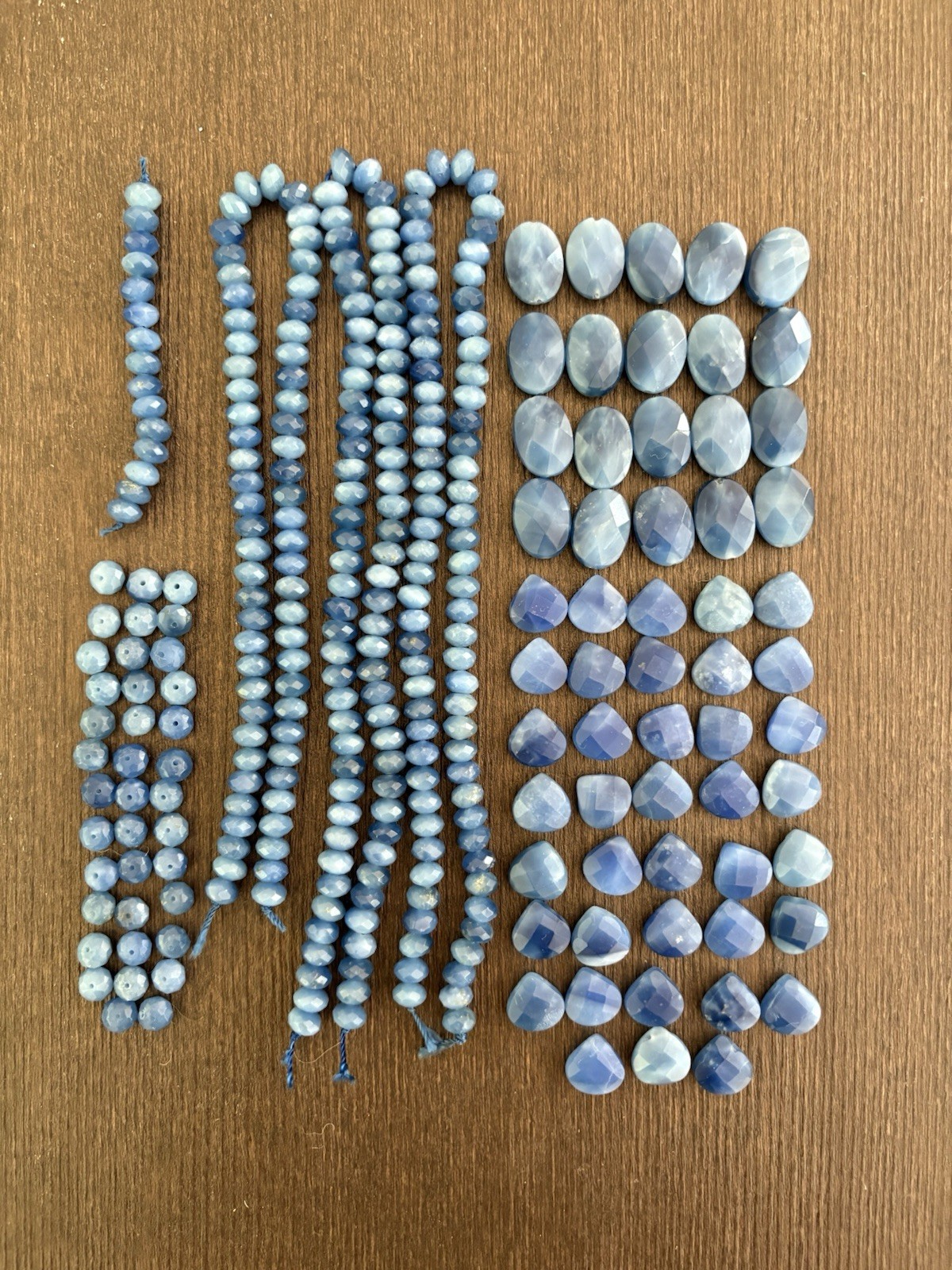 LOT Of Mixed Blue Quartz Stones Beads Color Is Darker Than In Pics Read Info