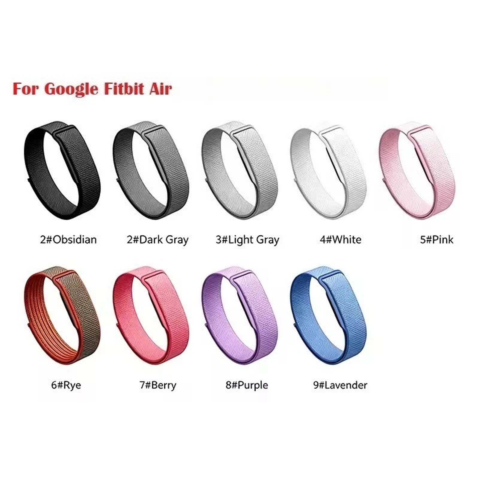 For Google Fitbit Air Weaving Nylon Sports Loop Adjustable Strap Band Bracelet
