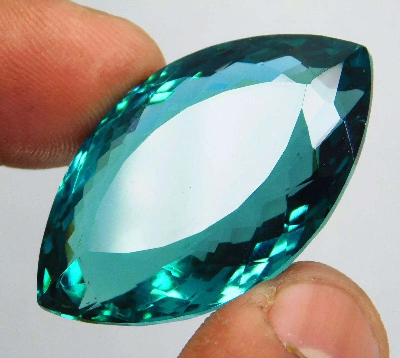 Brazilian Teal Blue Topaz Marquise Cut Natural 56-58 Ct Loose Certified Gemstone