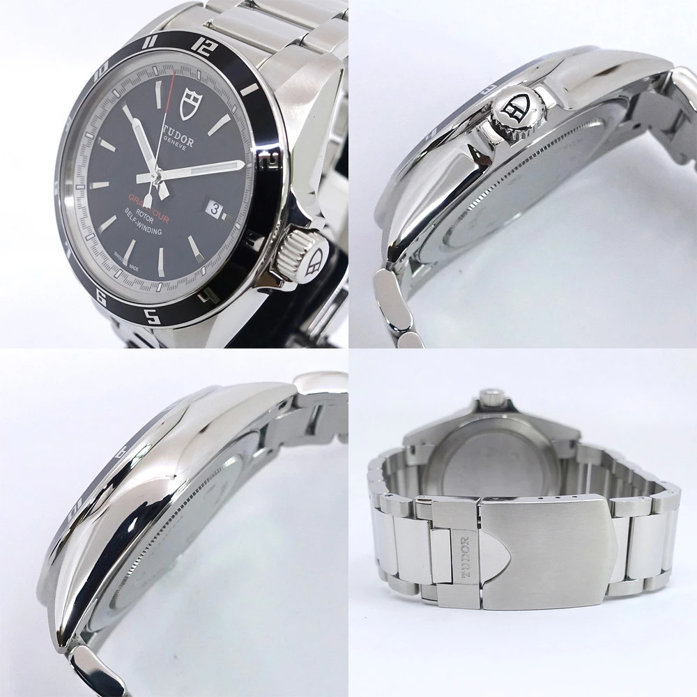 TUDOR WATCH GRAND TOUR DATE 20500N BLACK DIAL STAINLESS STEEL AUTOMATIC MEN’S