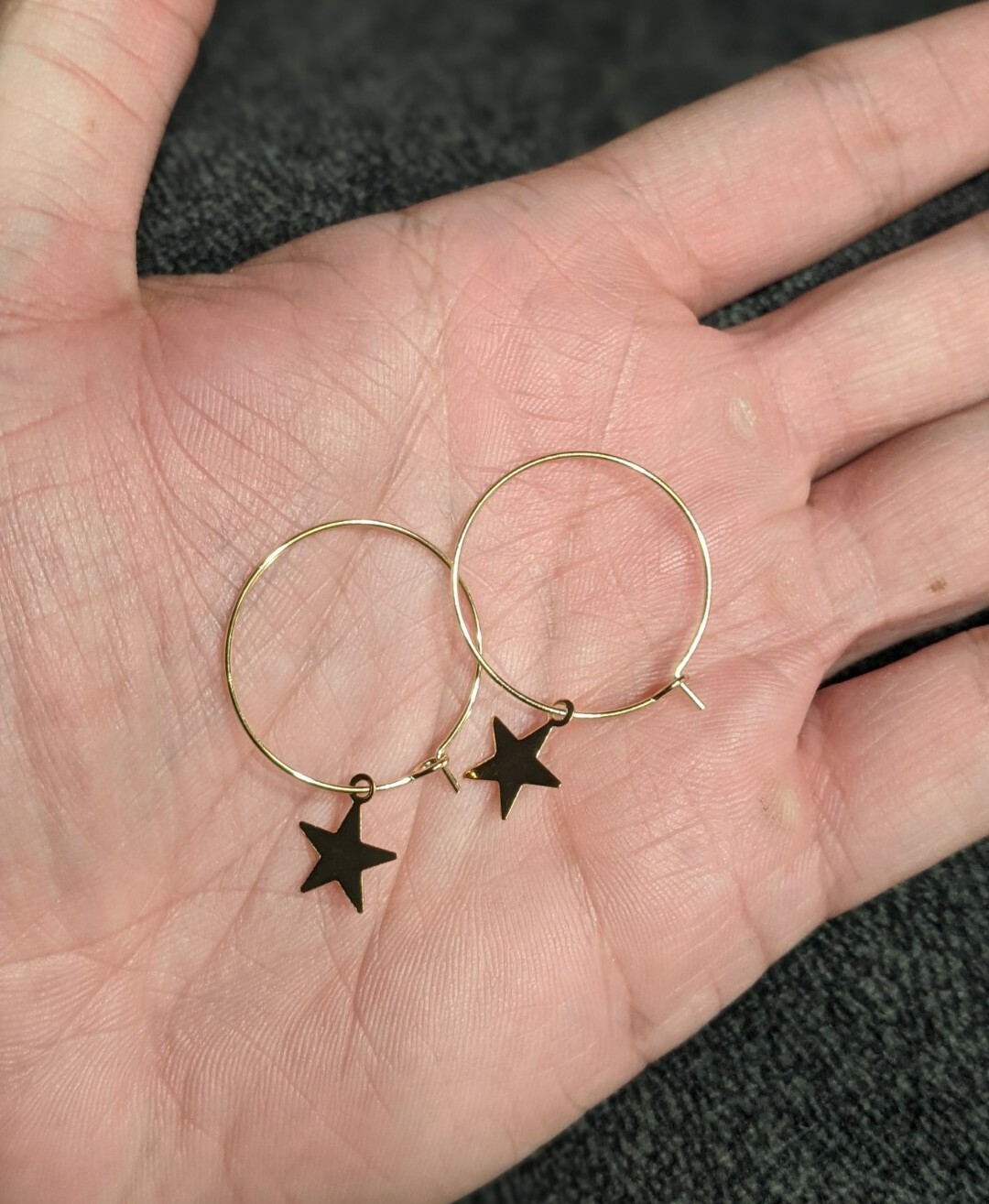 New Fashion Earrings Simple Gold Silver Color Circle Star Stud for Women Jewelry