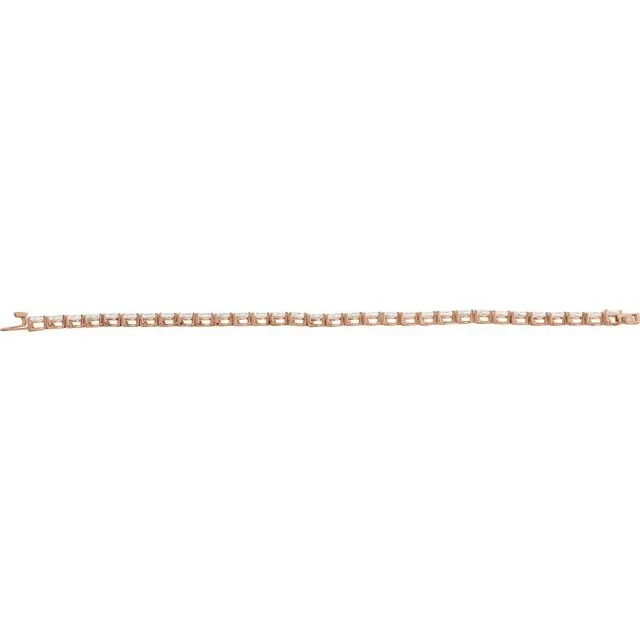 Lab Grown 6.50 Ctw. Pear Cut Diamond Tennis Bracelet 7 Inches