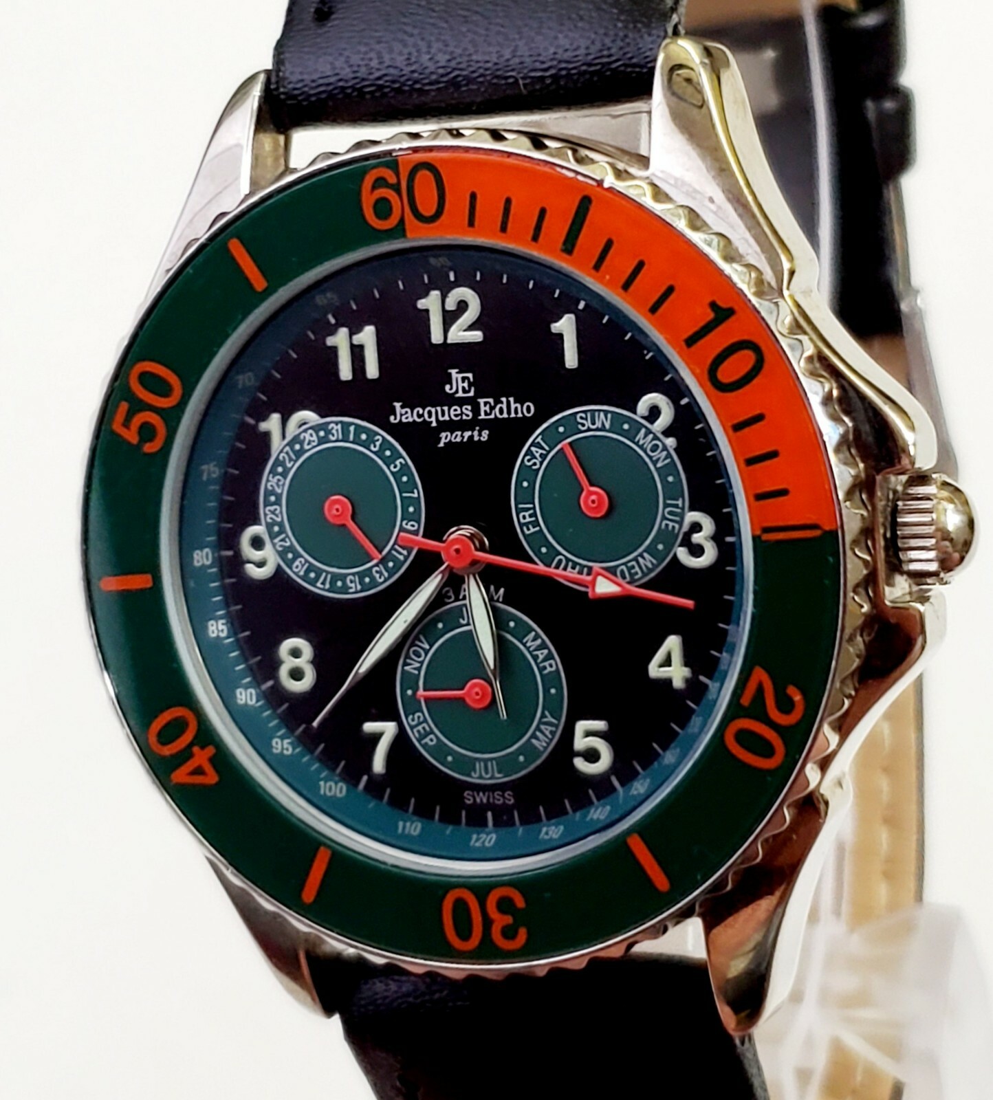 RARE,UNIQUE Men’s SWISS MULTIFUNCTION Watch JAQUES EDHO 790/4E