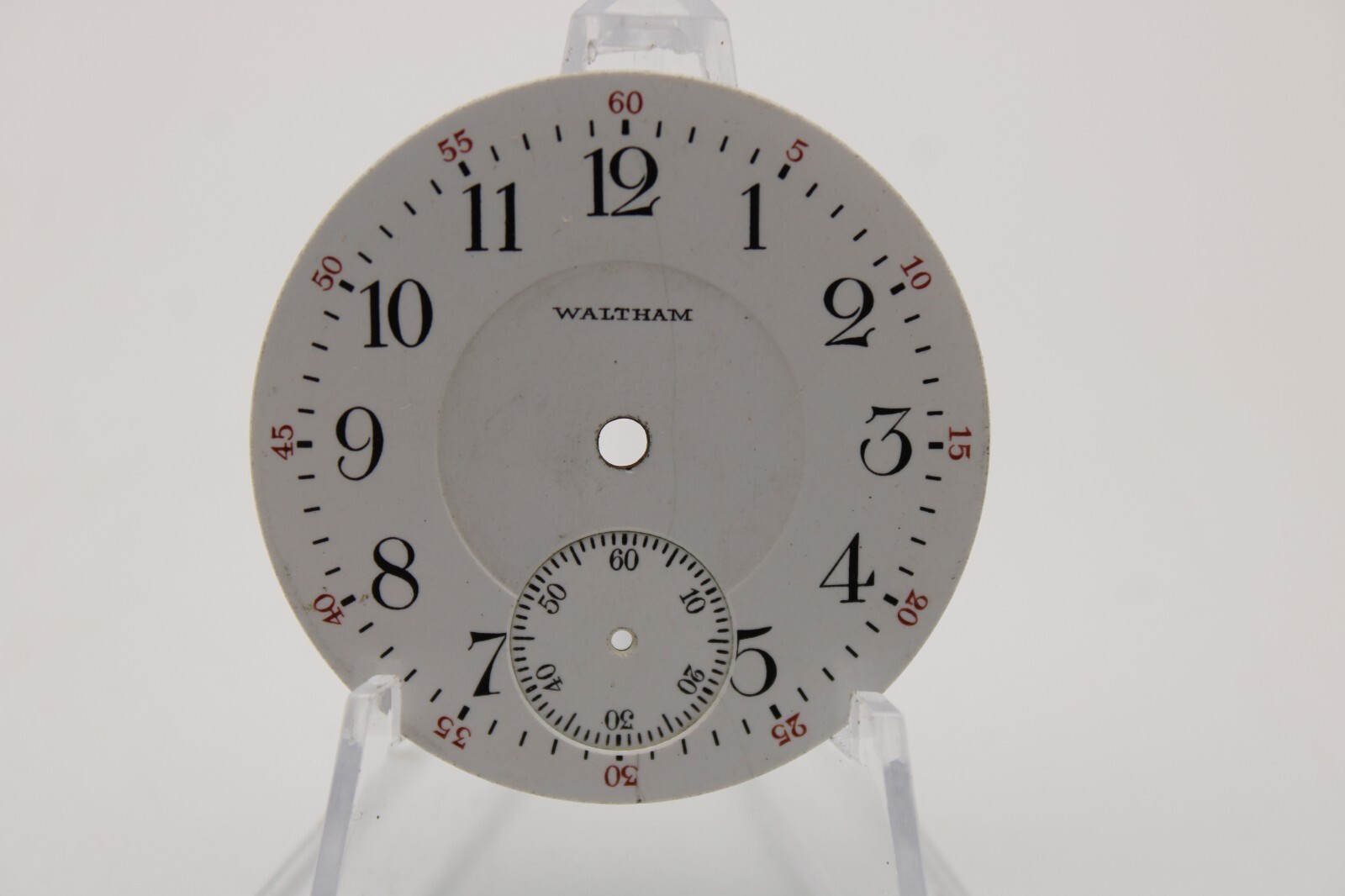 WALTHAM POCKET WATCH DIAL 42.1mm WIDE BREGUET NUMERAL INDICES (SN3)