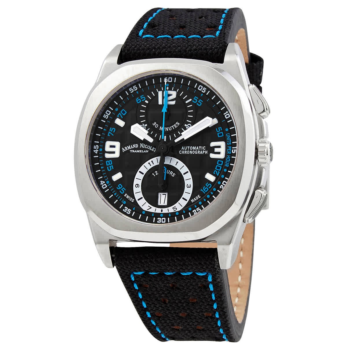 Armand Nicolet JH9 Chronograph Automatic Black Dial Mens Watch A668HAANZP0668NZ8
