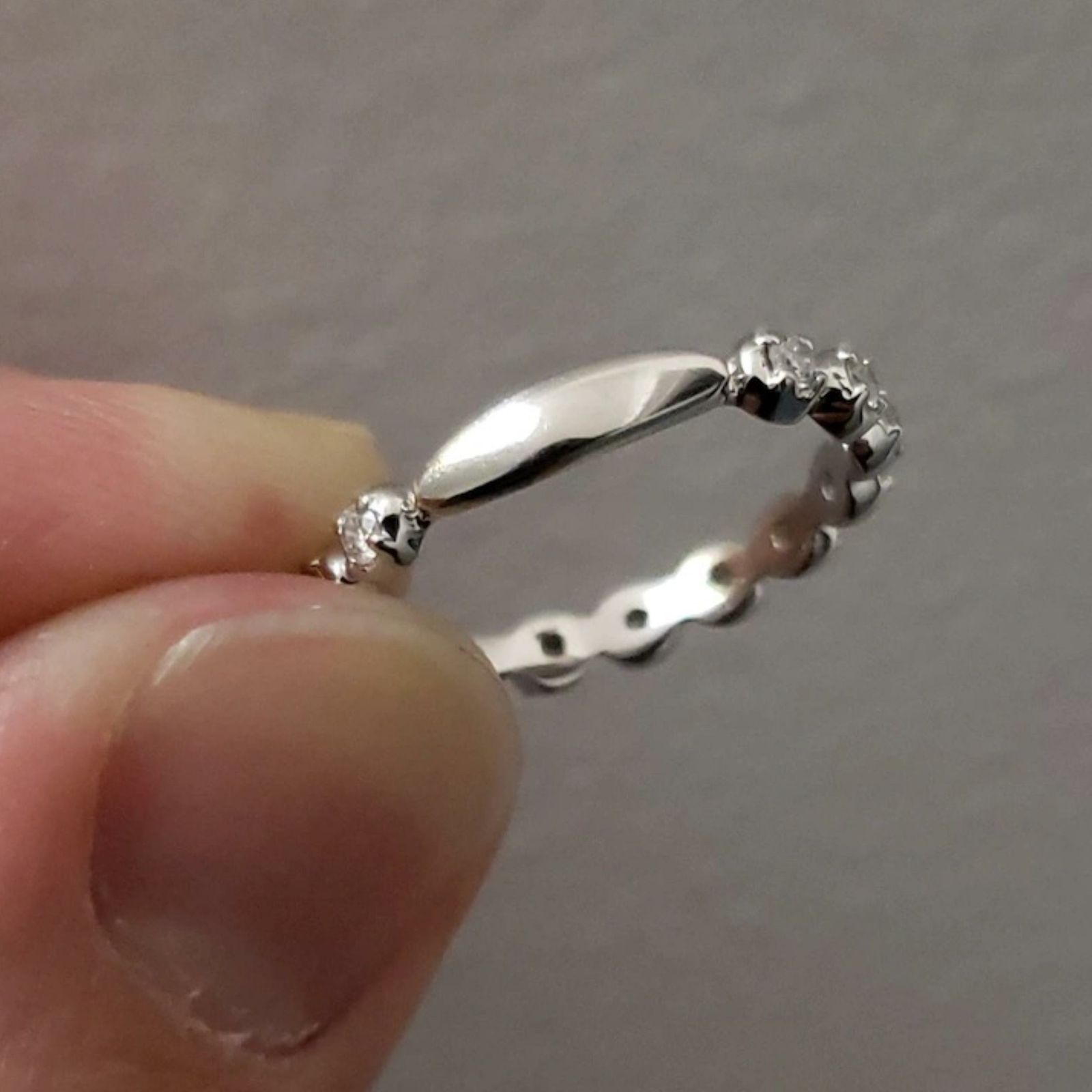 14Kt Gold 0.36 Ct Genuine Natural Diamond Half Eternity Wedding Band