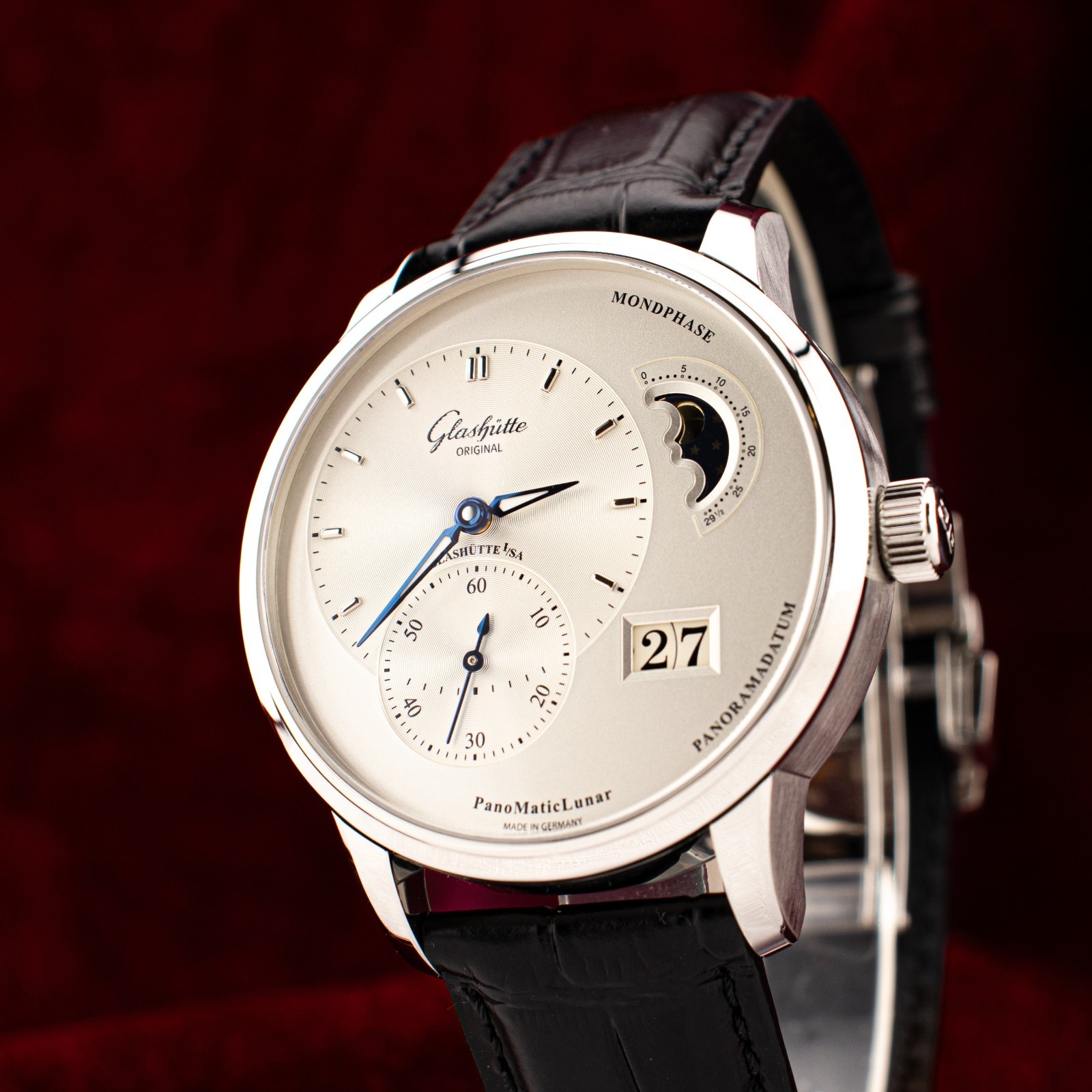 2025 Glashutte PanoMaticLunar 40mm Stainless Steel 1-90-02-42-32-61 Full Set B&P