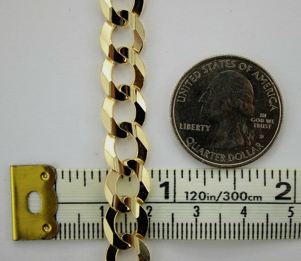 14K SOLID GOLD CUBAN LINK CHAIN NECKLACE BRACELET MEN WOMEN 2~11.5mm / 6.5″-30″