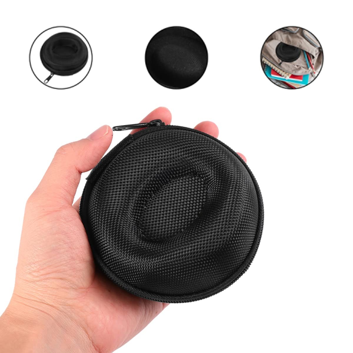 Pack of 2 Zipper Travel Watch Cases Single Watch Storage Boxes for Wristwatches