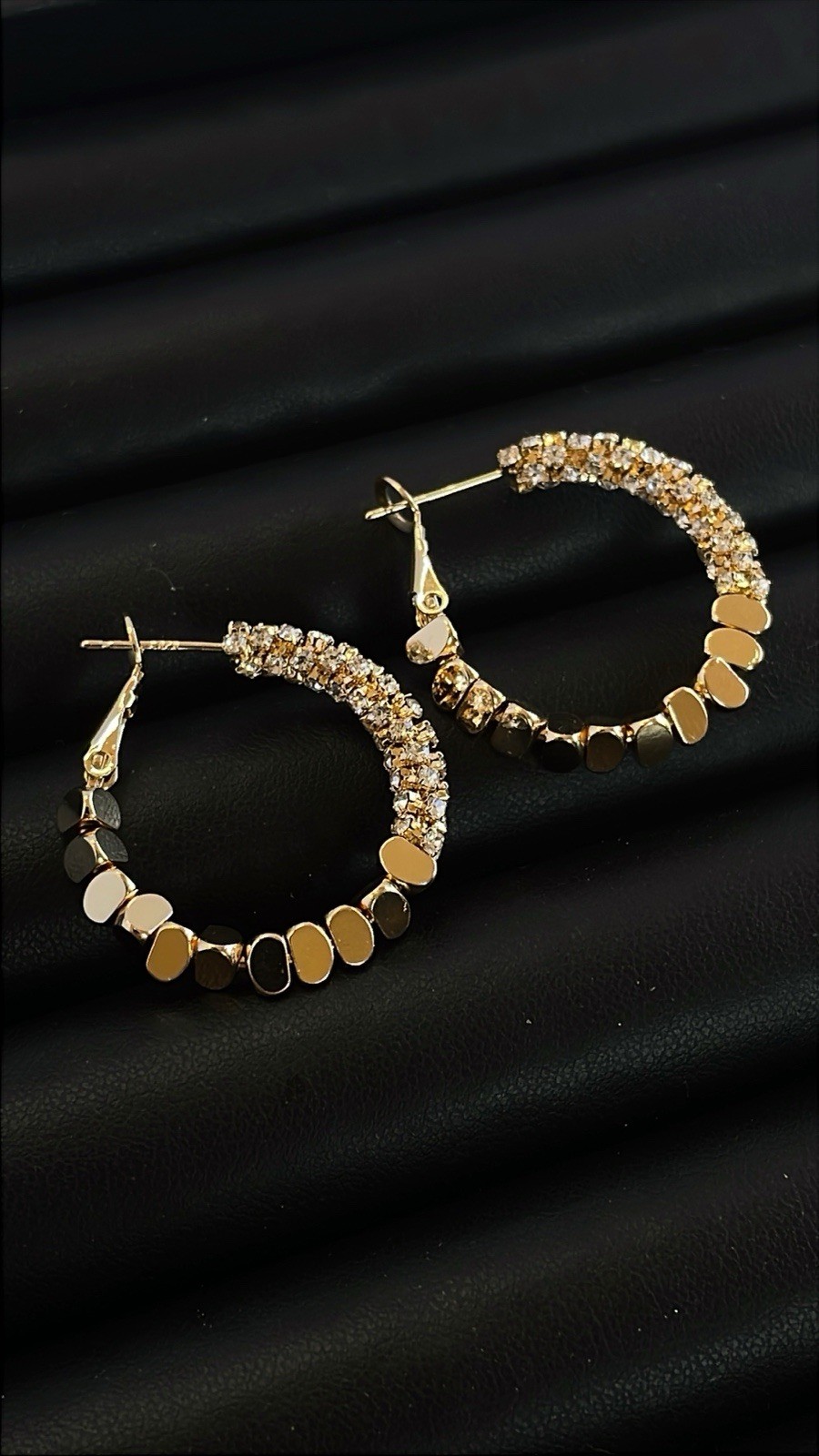 Women HOOPS Gold Color Earrings Daily Wear Or Party Wear