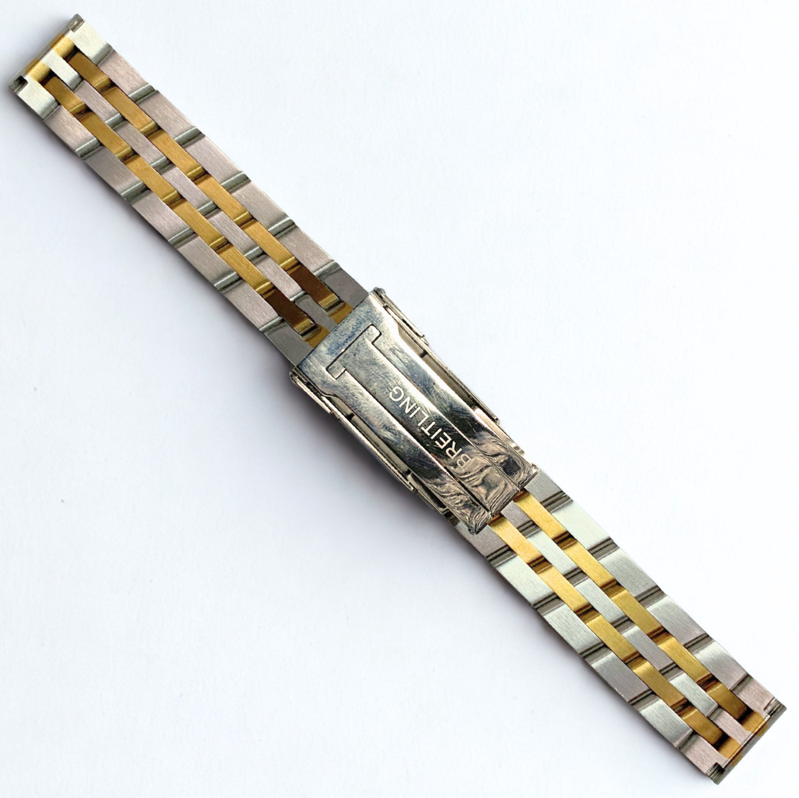 Breitling Callistino Two-Tone Metal Watch Band – 18mm & 24mm | Straight End Link