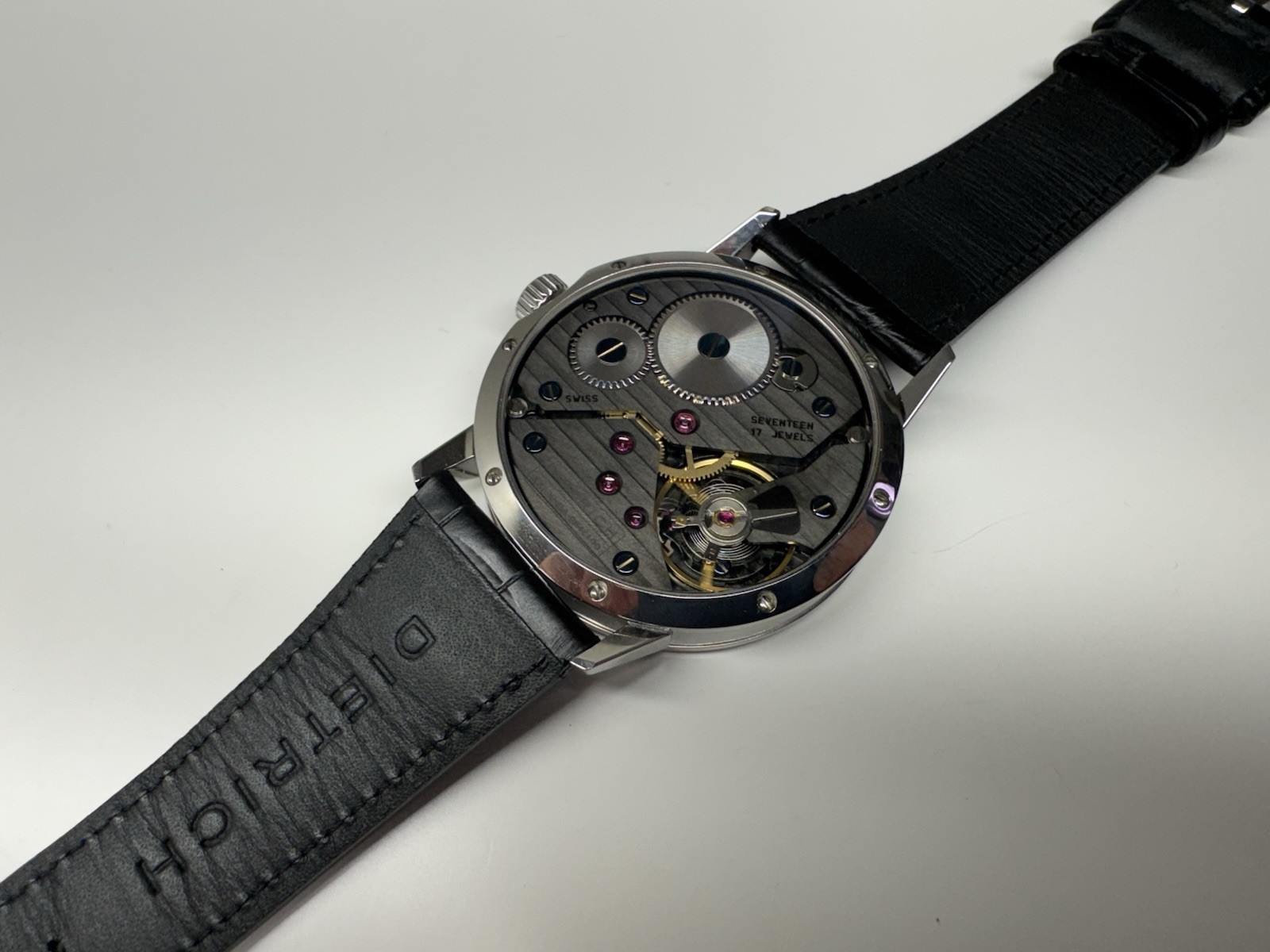 dietrich “night” black dial 17 jewels mechanical swiss made wristwatch $3995