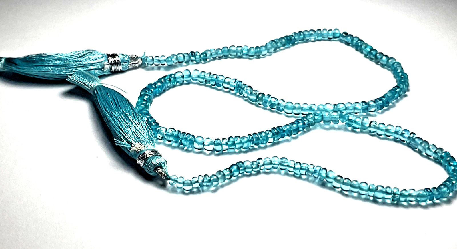 Apatite Natural Gemstone Beads-Rondelle Hand-Cut 16” Strand-3 x 4mm