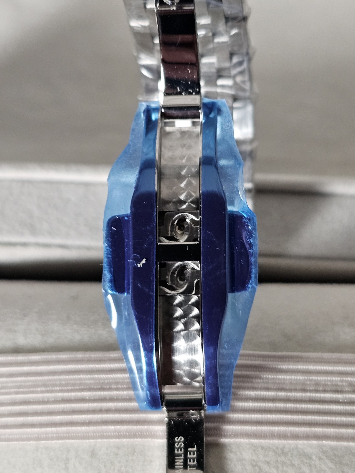 Michele Meggie High Shine Mirror Diamond Dial Stainless Steel Watch MWW33B000012