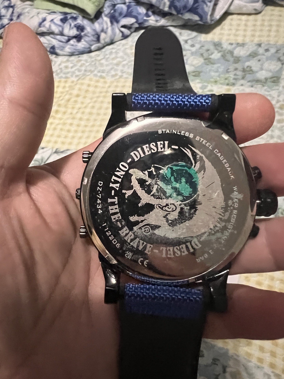 Diesel 4 Time Men’s Quartz Chronograph 57mm Blue/Black Silicone Strap