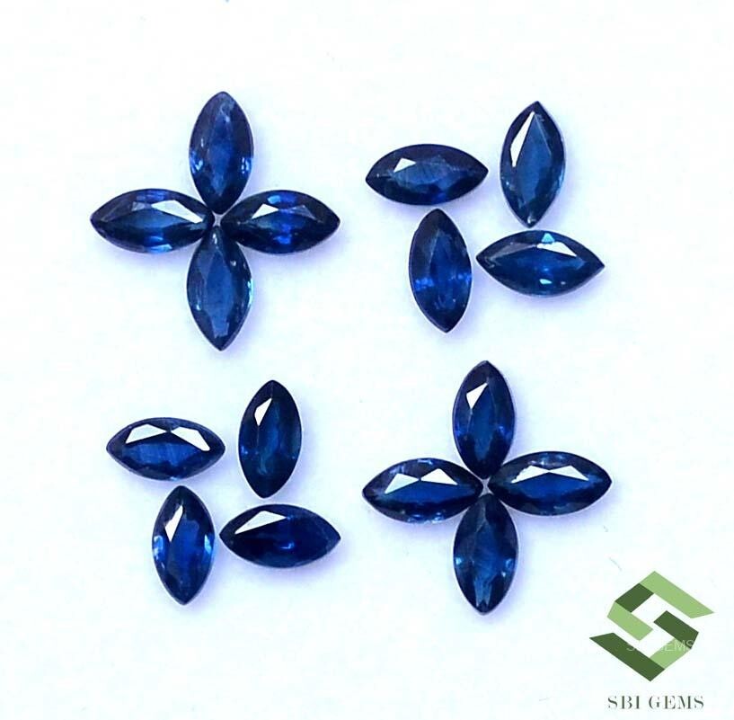 4x2x1.5 mm Natural Blue Sapphire Marquise Cut Lot 15 Pcs 1.87 Cts Loose Gemstone