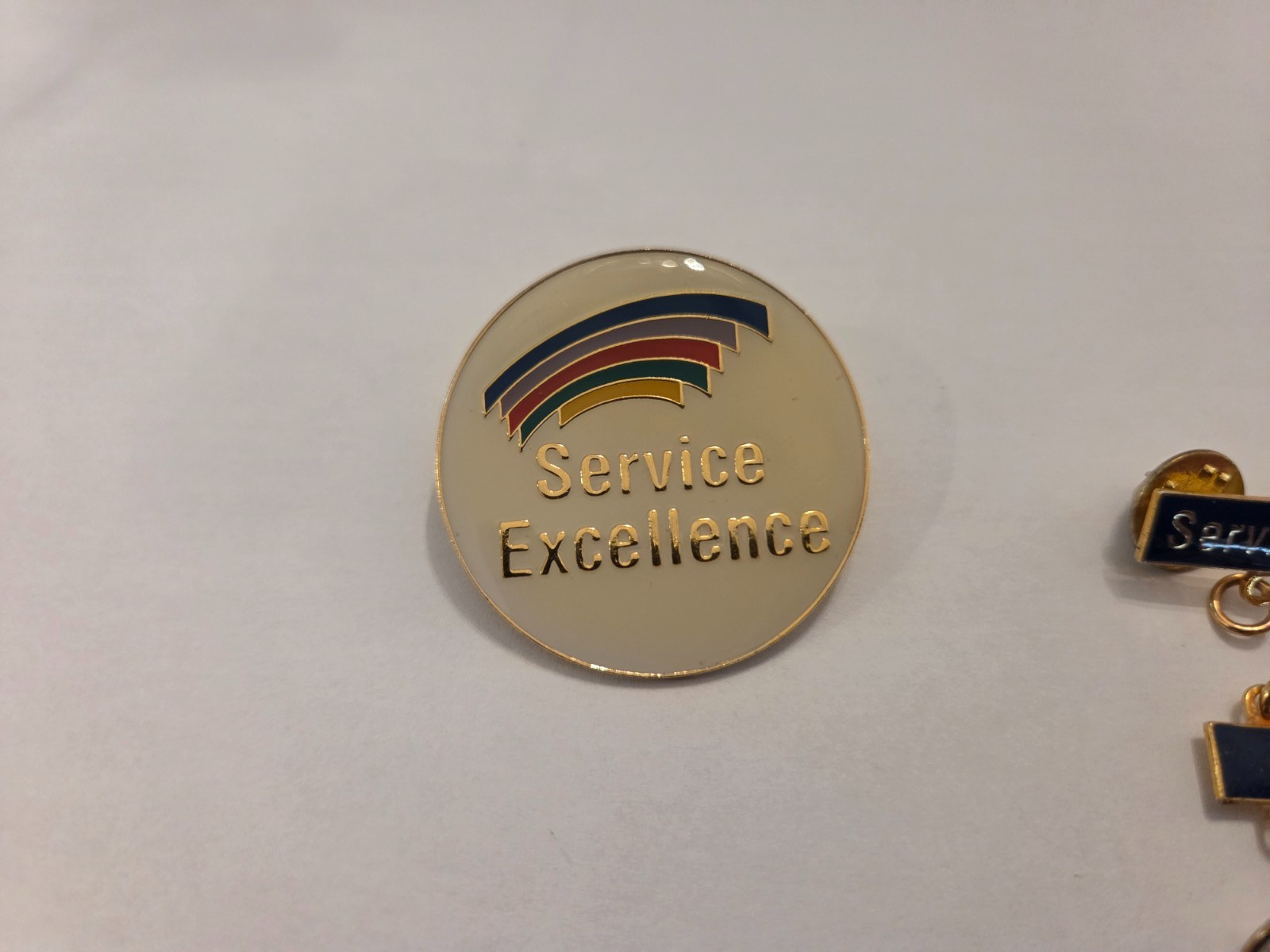 Vintage Service Excellence Pin and Corporate Merit Service Behavior Badges