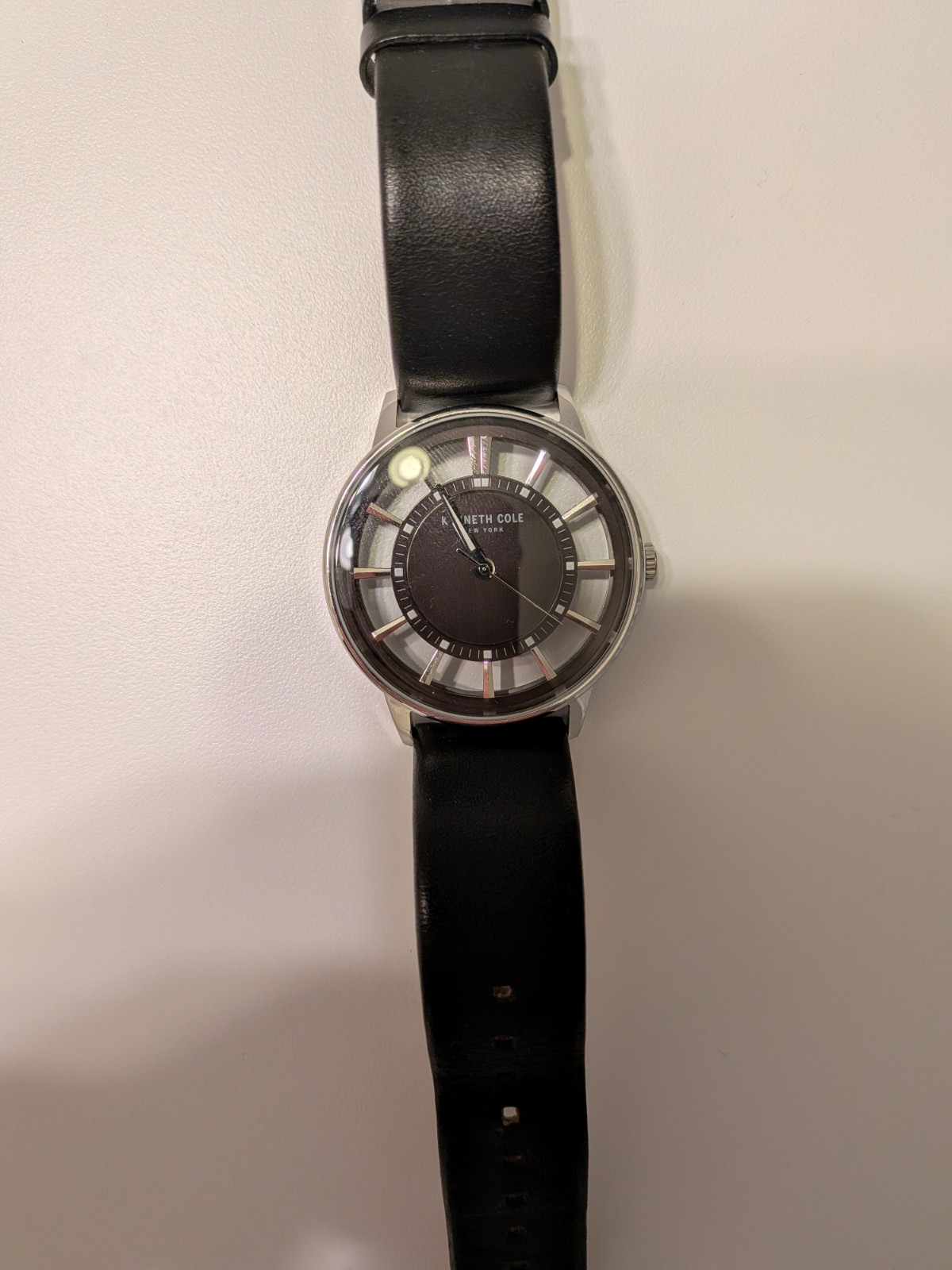 Kenneth Cole Unisex KC14994001 Transparent , See-Thru Silver White Dial Watch