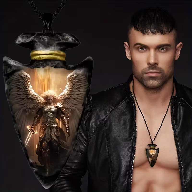 Warrior Guardian Angel Arrow Head Necklace Native Jewelry Pendant A
