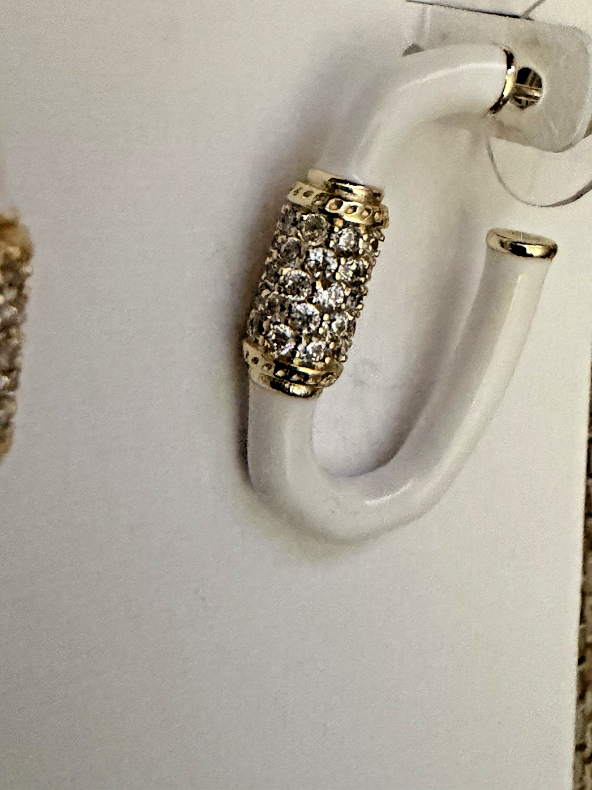 Kendra Scott Emery Enamel Hoop Earrings Gold Tone White Mix NEW NWOT