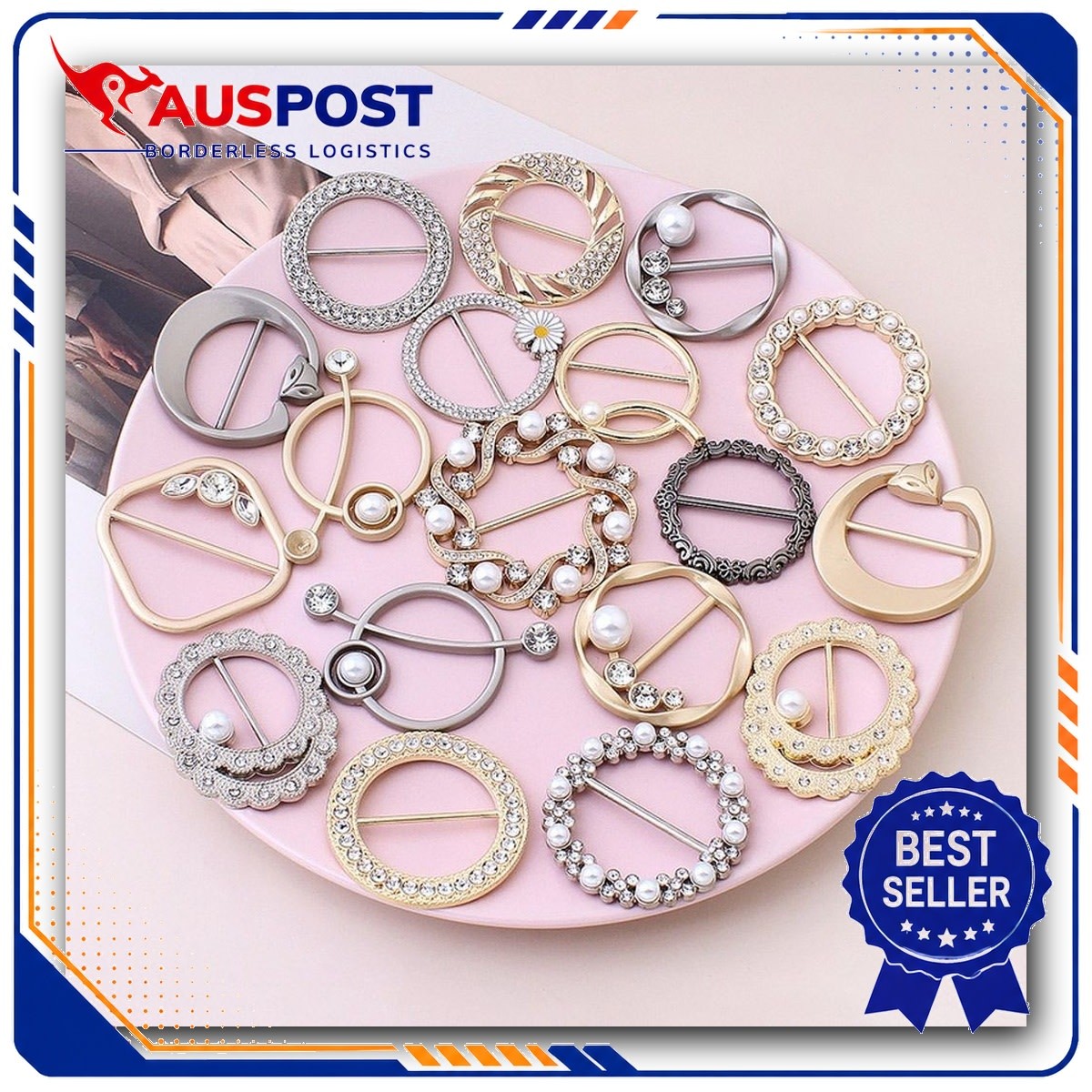 T-Shirt Clip Waist Buckle Shawl Buckle Scarf Ring Clips for Fashion Accessories
