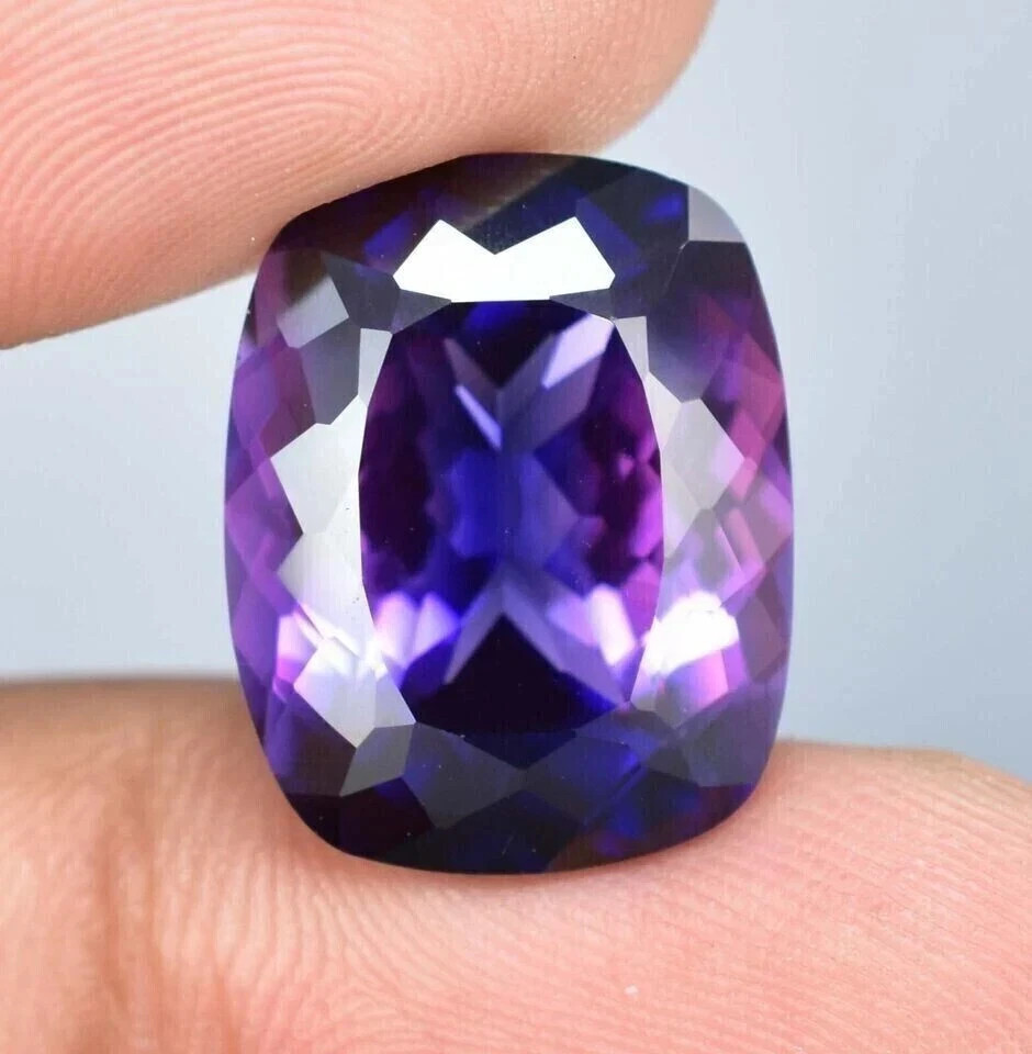 AAA 9.55 Ct Ravishing Natural Ceylon Purple Blue Sapphire Loose Cushion Gemstone