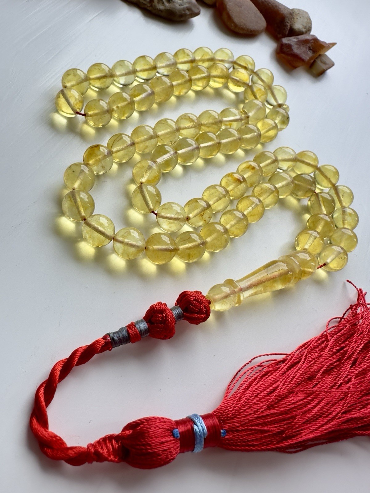 Natural Baltic Amber 29g. Islamic Prayer Rosary 9mm. 66 Beads Tasbih Misbaha