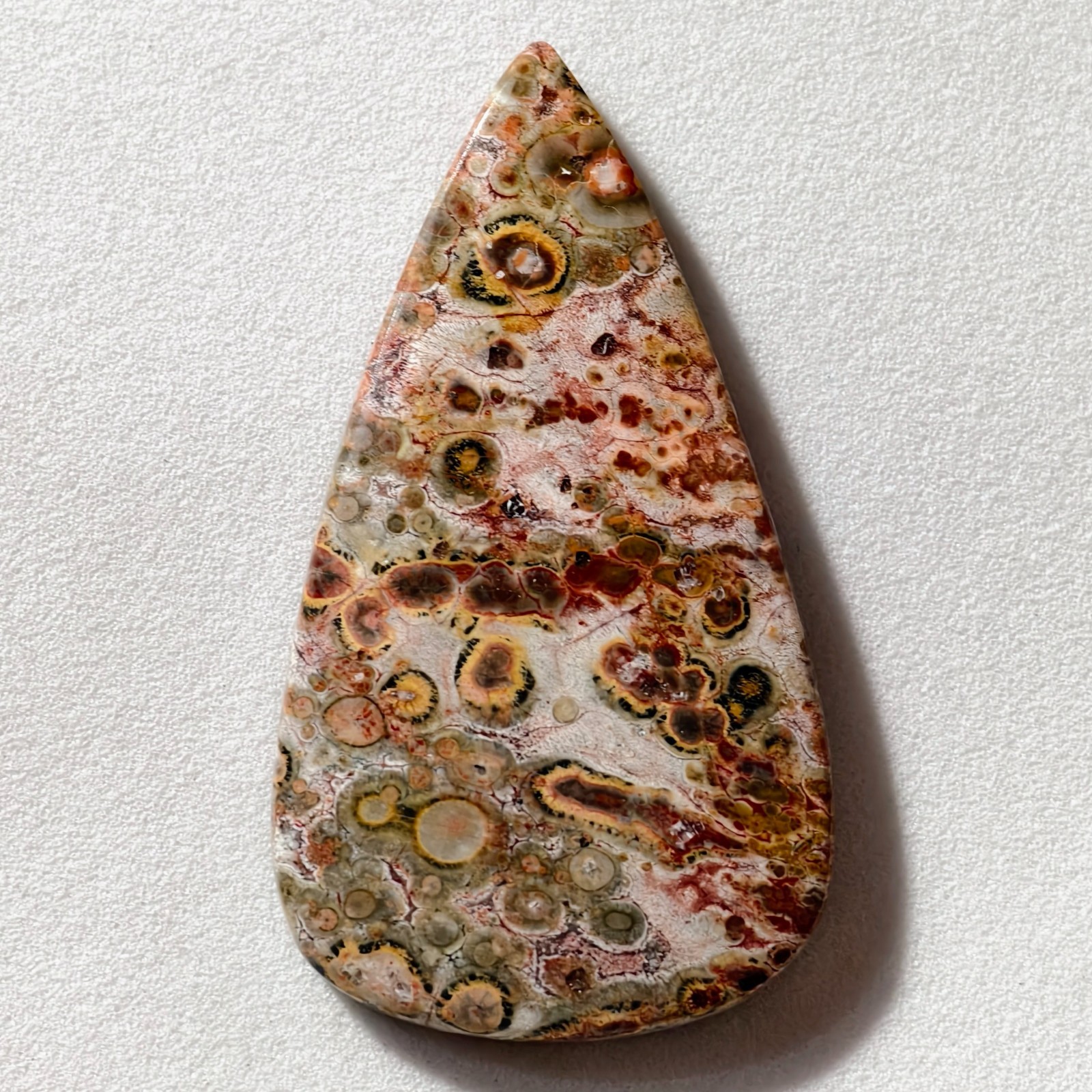 25 Cts Natural Leopard Skin Jasper Cabochon Gemstone 39×21.9×4.7 MM