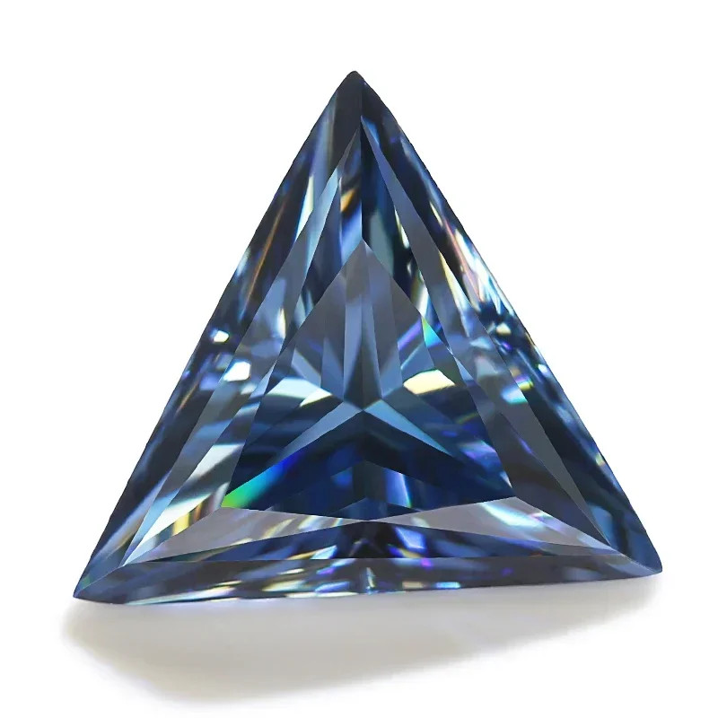 (Never Fade) Loose Moissanite Stones Triangle All Color Gems for Jewelry Making