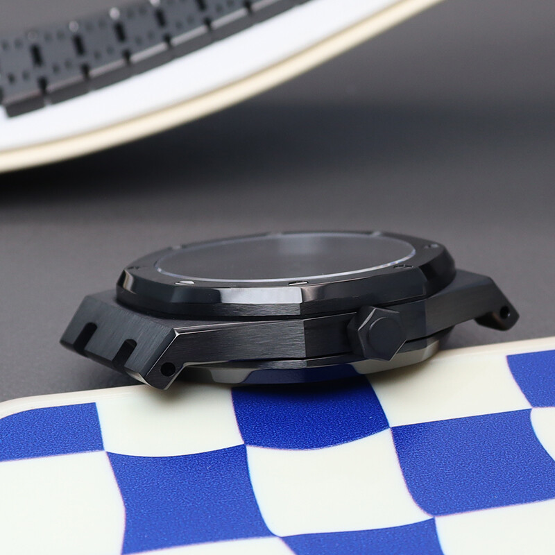 41mm Black watch Cases Watch band For Seiko nh35 nh36 Nh38 Movement 31.8mm Dial