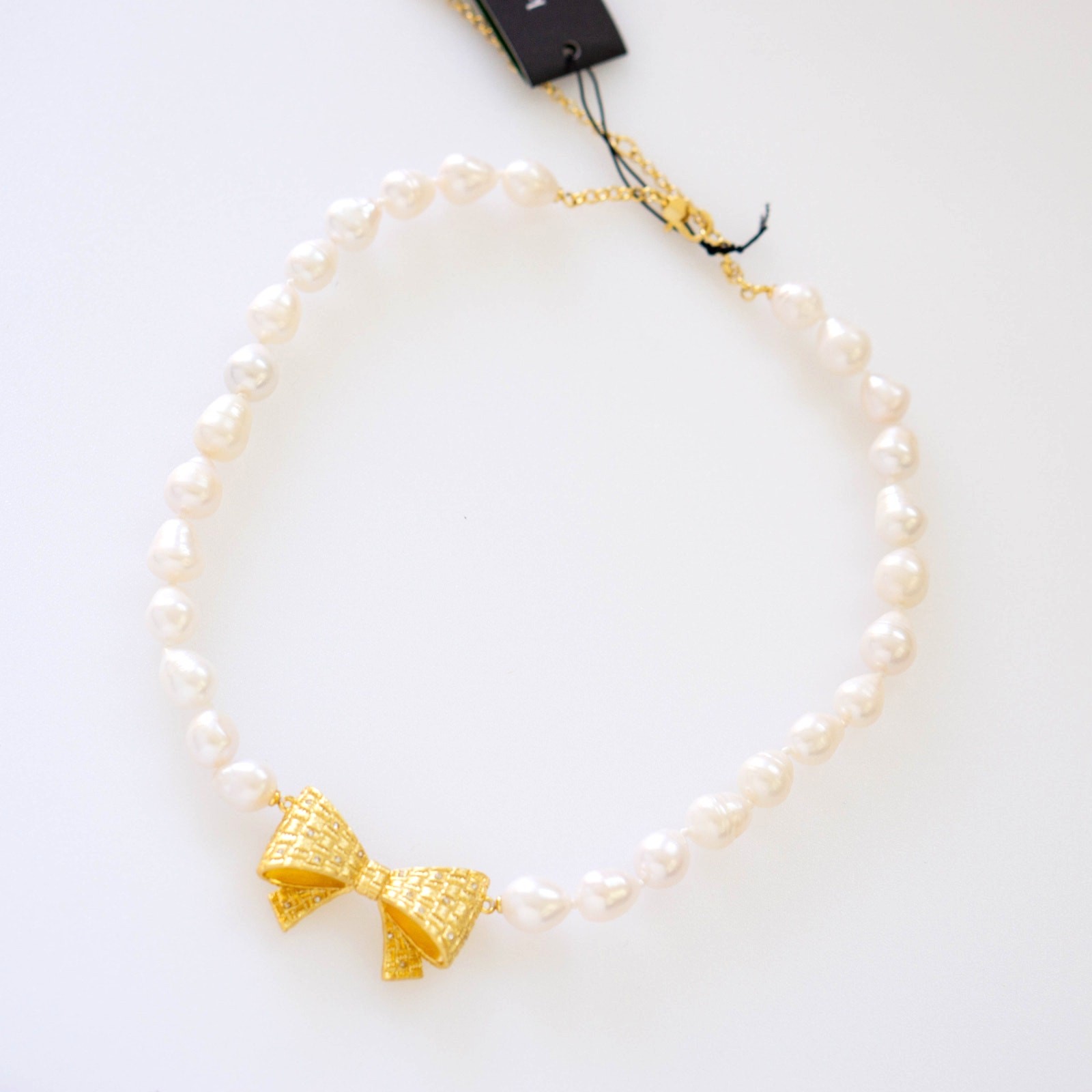 Kate Spade Wrapped In A Bow Pearl Necklace