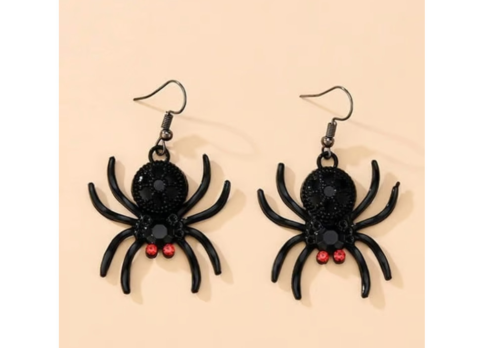 5 PC Lot Horror Earring Halloween Jewelry Gift Set SPIDER Coffin Goth Gothic