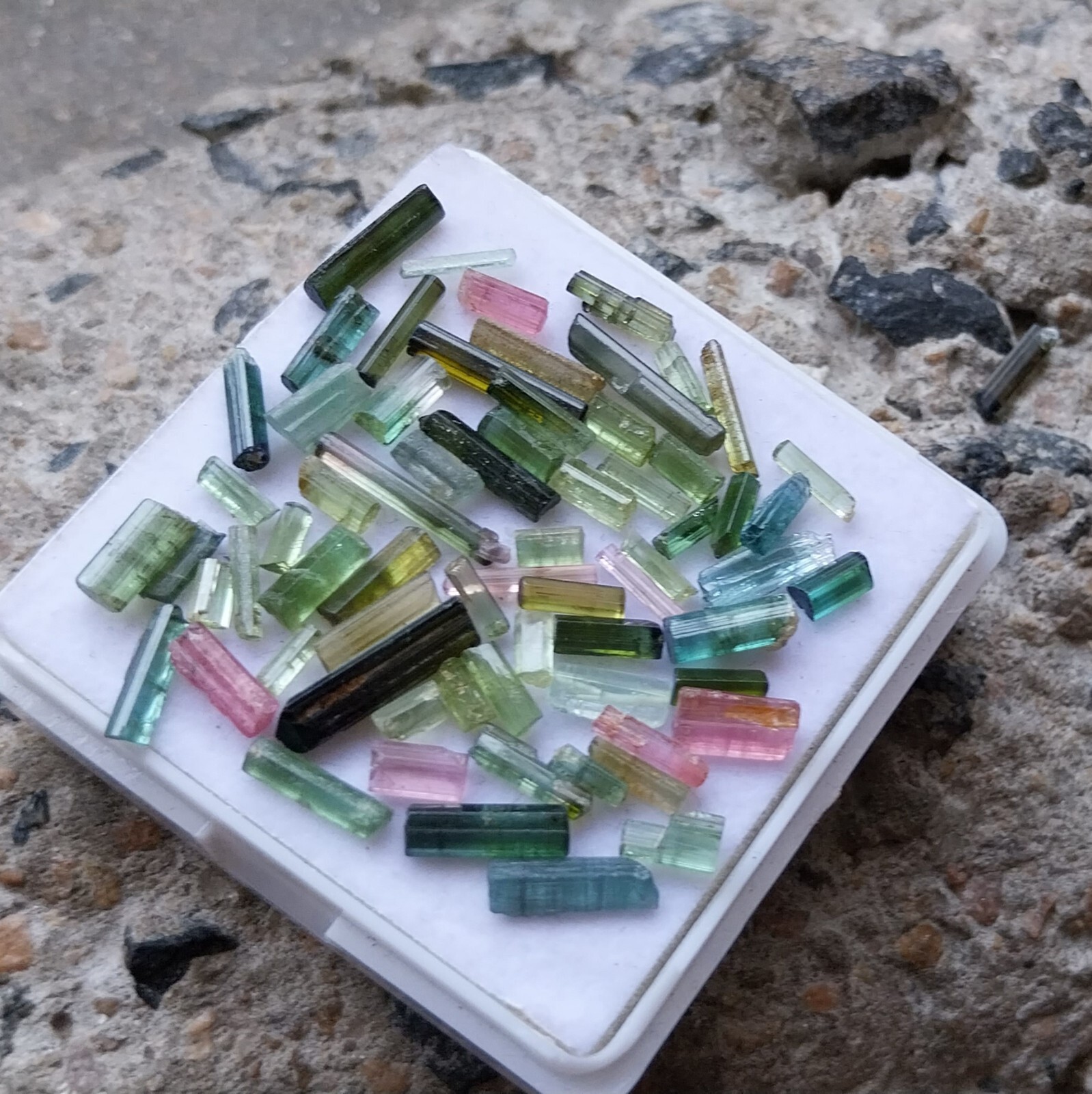 28 Carat 4.5 to 14.5 MM Natural Multi Tourmaline Stick /Pencil 67 Piece Lot