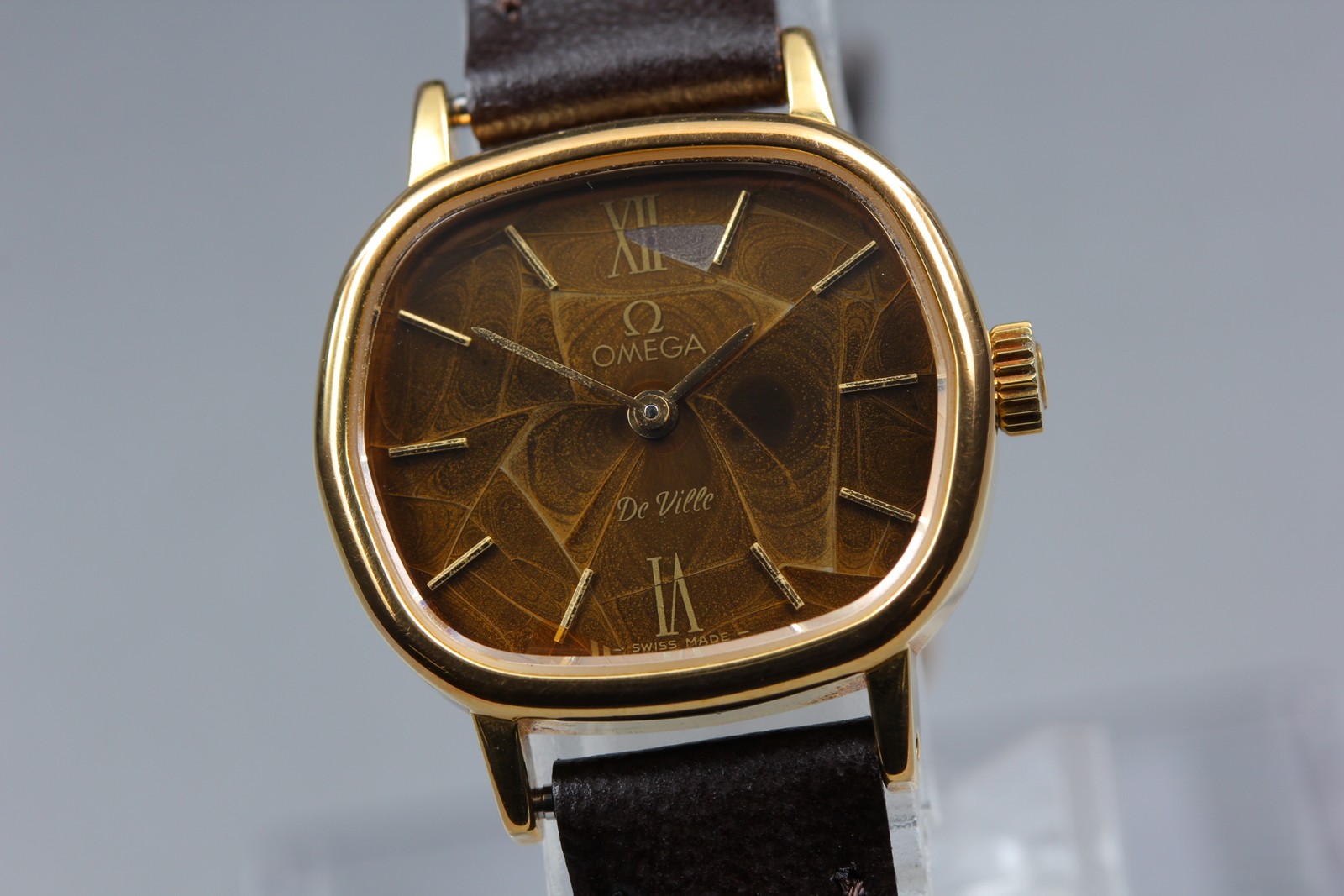 1979 OMEGA De Ville Cal.625 Brown Manual Wind Vintage Women’s Watch [Exc+5]