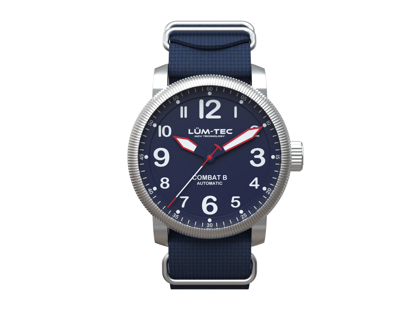 Lum-Tec Automatic Mens Watch Combat B70 43mm Black Dial Miyota Japan 9015 Hack