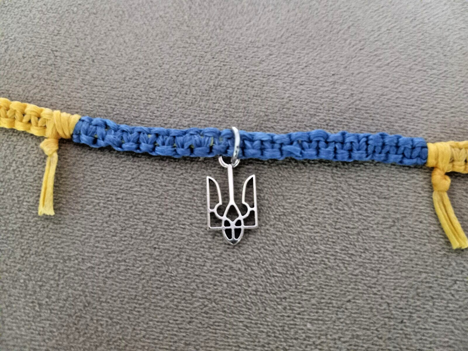 Ukraine Tryzub Trident Choker Necklace & Bracelet Set
