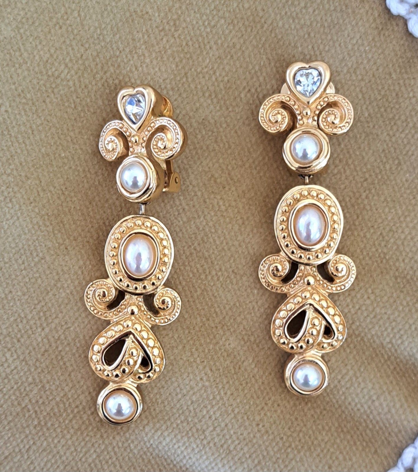 Vintage 80s Christian Dior Drop Earrings