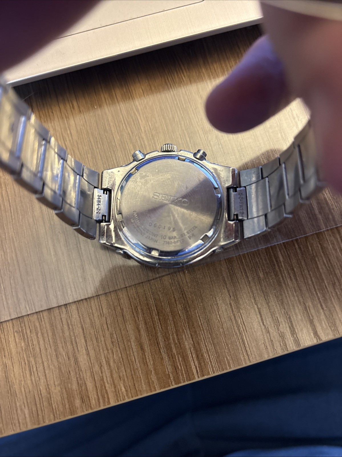 Seiko 7T62-0FY0 Alarm Chronograph 100M Men’s Watch Stainless Steel