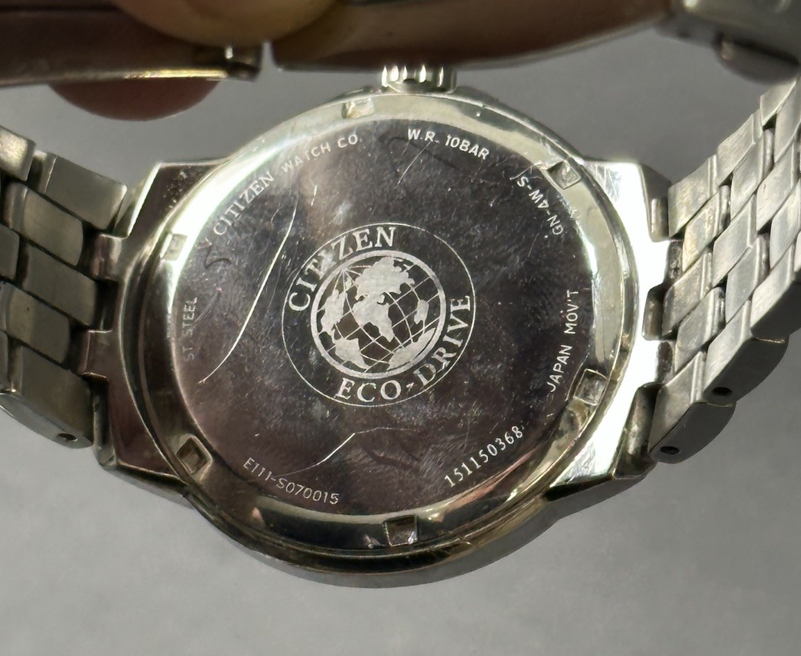 Citizen Eco Drive E111-S070015 Wristwatch GN-4W-S Japan Needs Battery USED