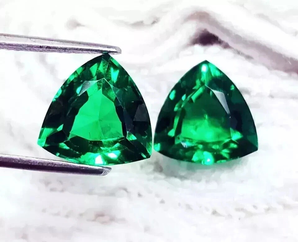 Colombia Emerald Pair 2 Pcs Natural 17-18 Ct Loose Untreated Gemstone Certified