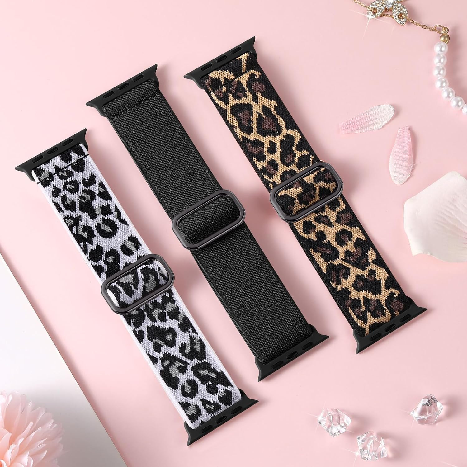 Leopard Stretchy Band for Apple Watch 40Mm 38Mm 41Mm 42Mm, Sport Nylon Ankle/Arm