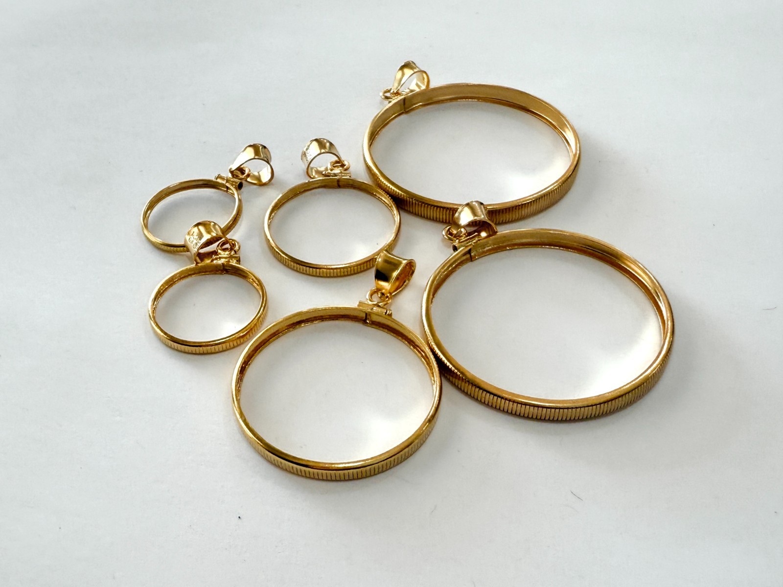 Authentic 14k Gold Filled Screw Top Bezel with Coin Edge 6 Sizes