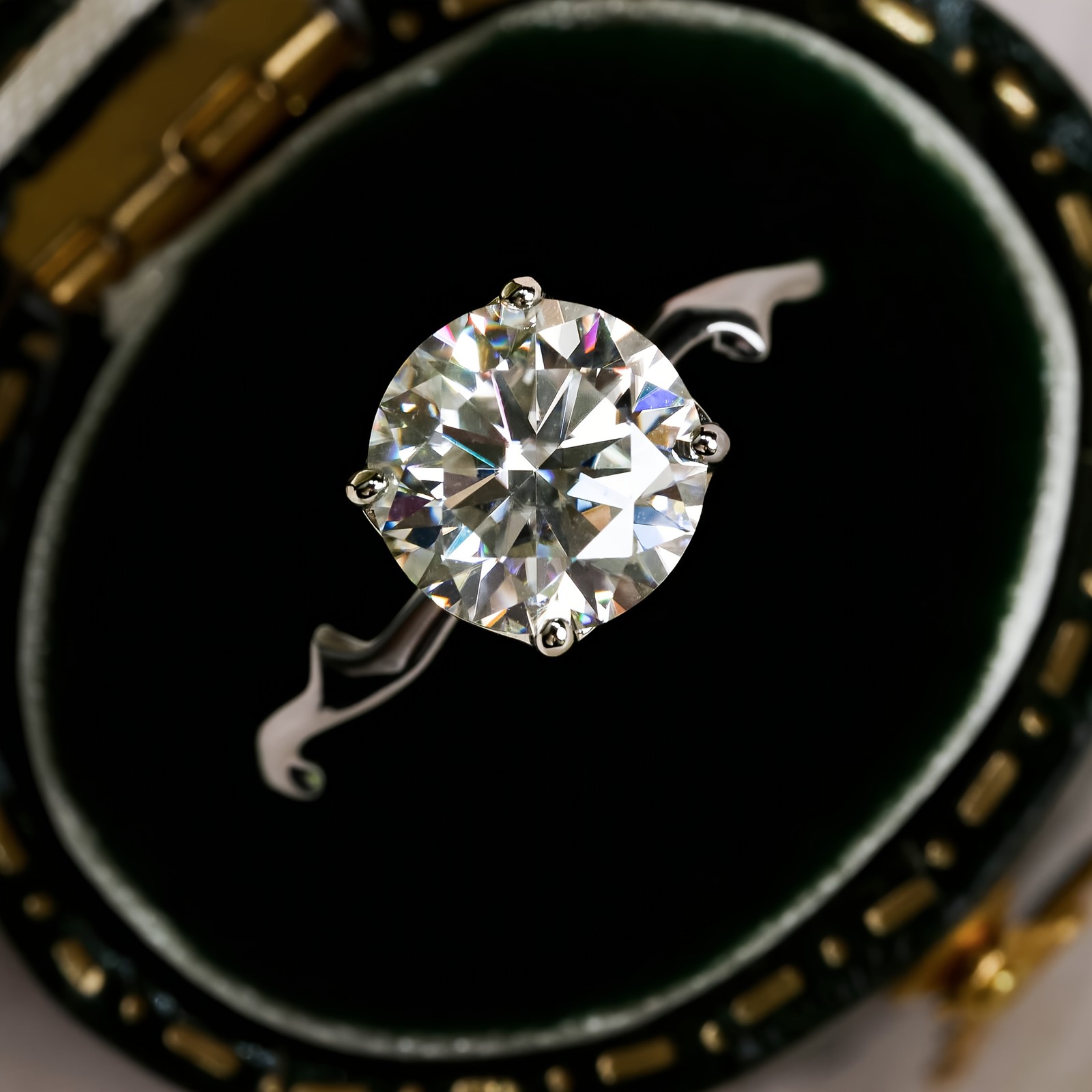 925 Silver Moissanite Solitaire Ring Size 6 7 8 9 For Engagement Gift