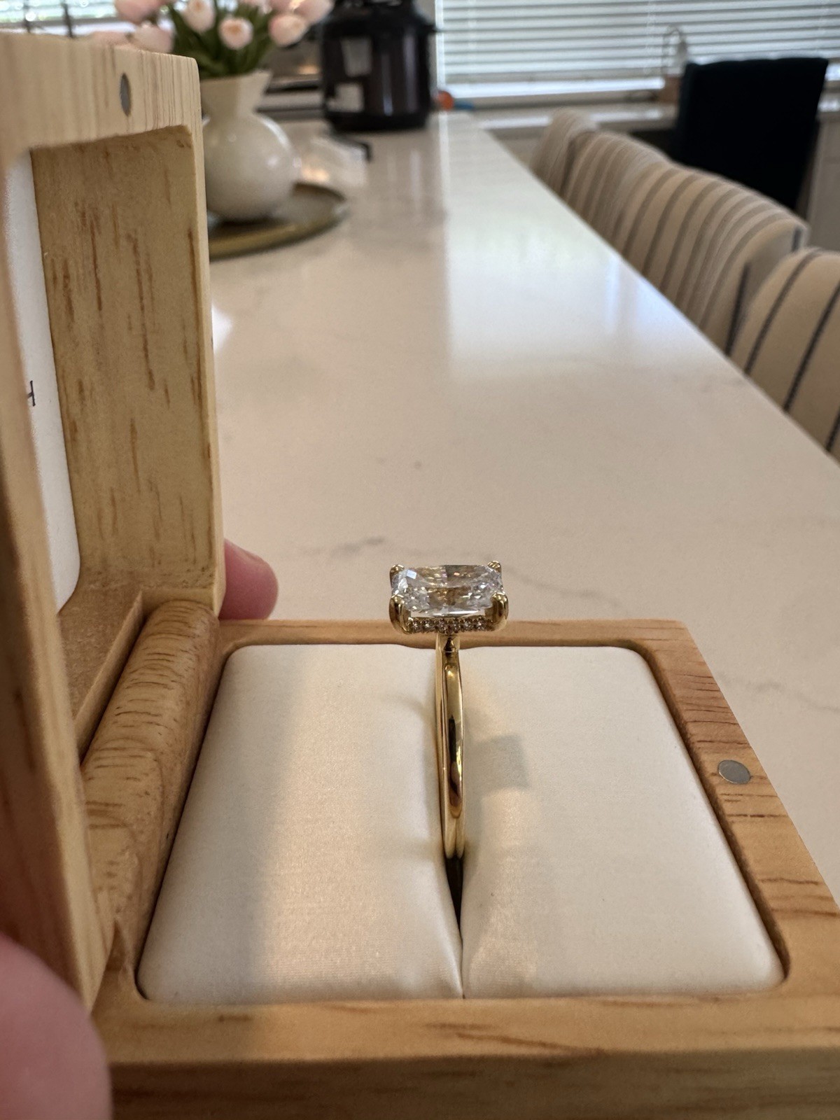 Brilliant Earth VVS2 E Diamond 18k Yellow Gold Ring Size 6.5