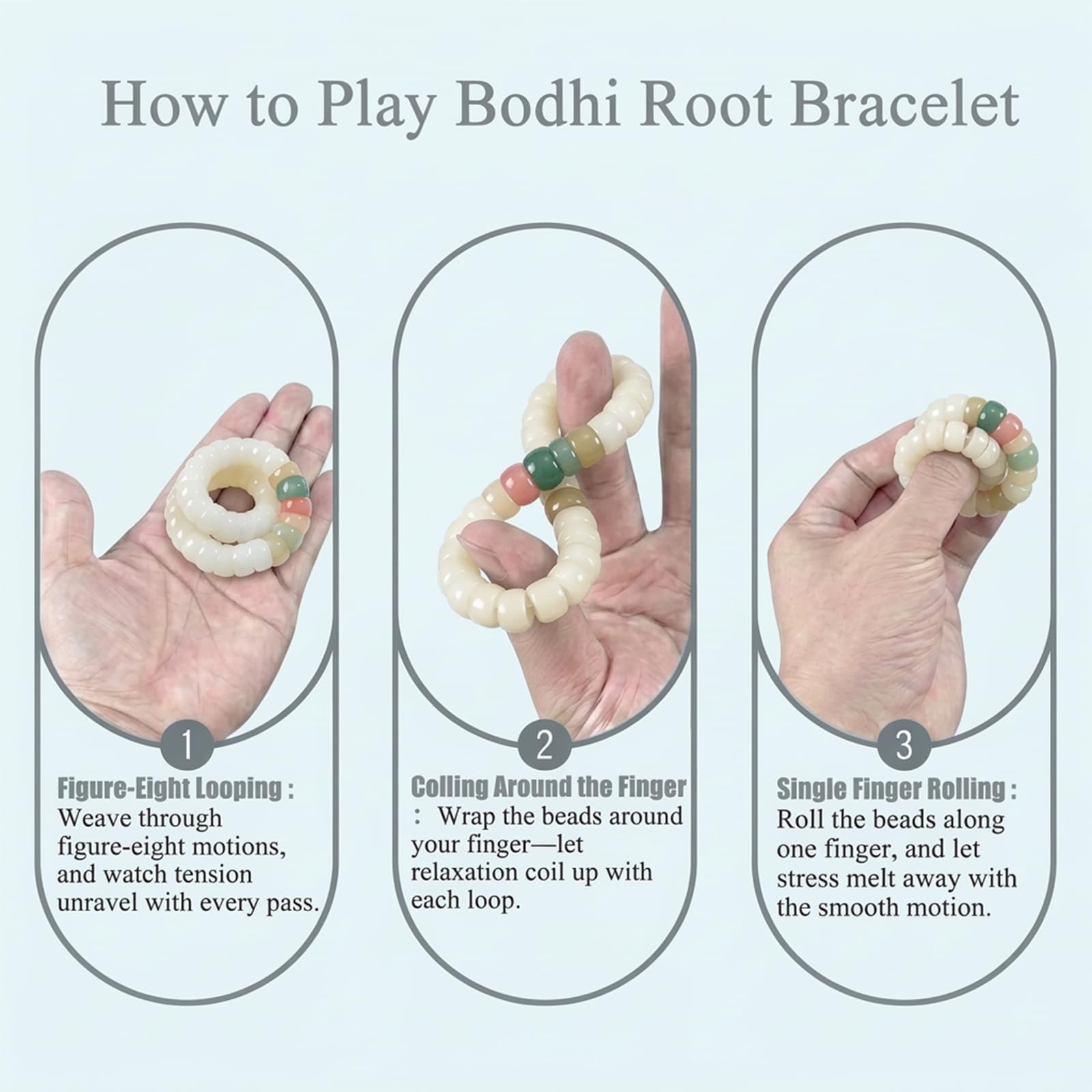 Bodhi Seeds Fidget Bracelet for Anxiety & Stress Relief for Adult, Fingertip …